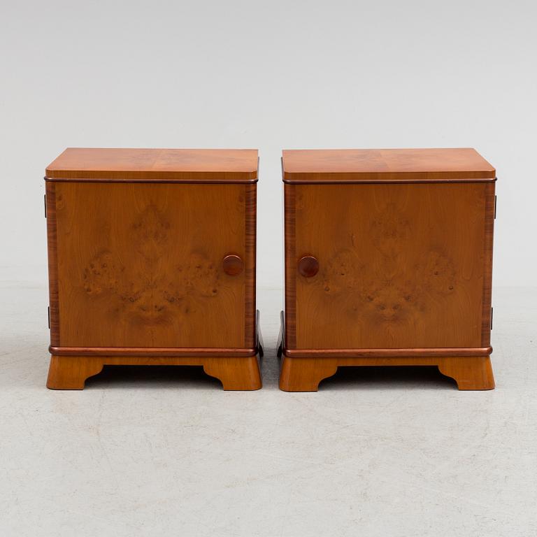 A pair of bedside tables, first half of the 20th century.