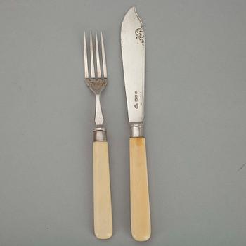 BESTICKUPPSÄTTNING, 24 delar, silver, Goldsmiths & Silversmiths Company, London, 1903. Tarkiainens stämplar.