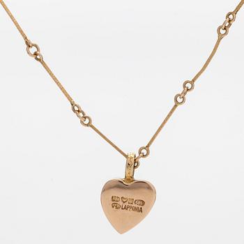 Björn Weckström, a 14K gold 'Heart' necklace. Lapponia 1977.