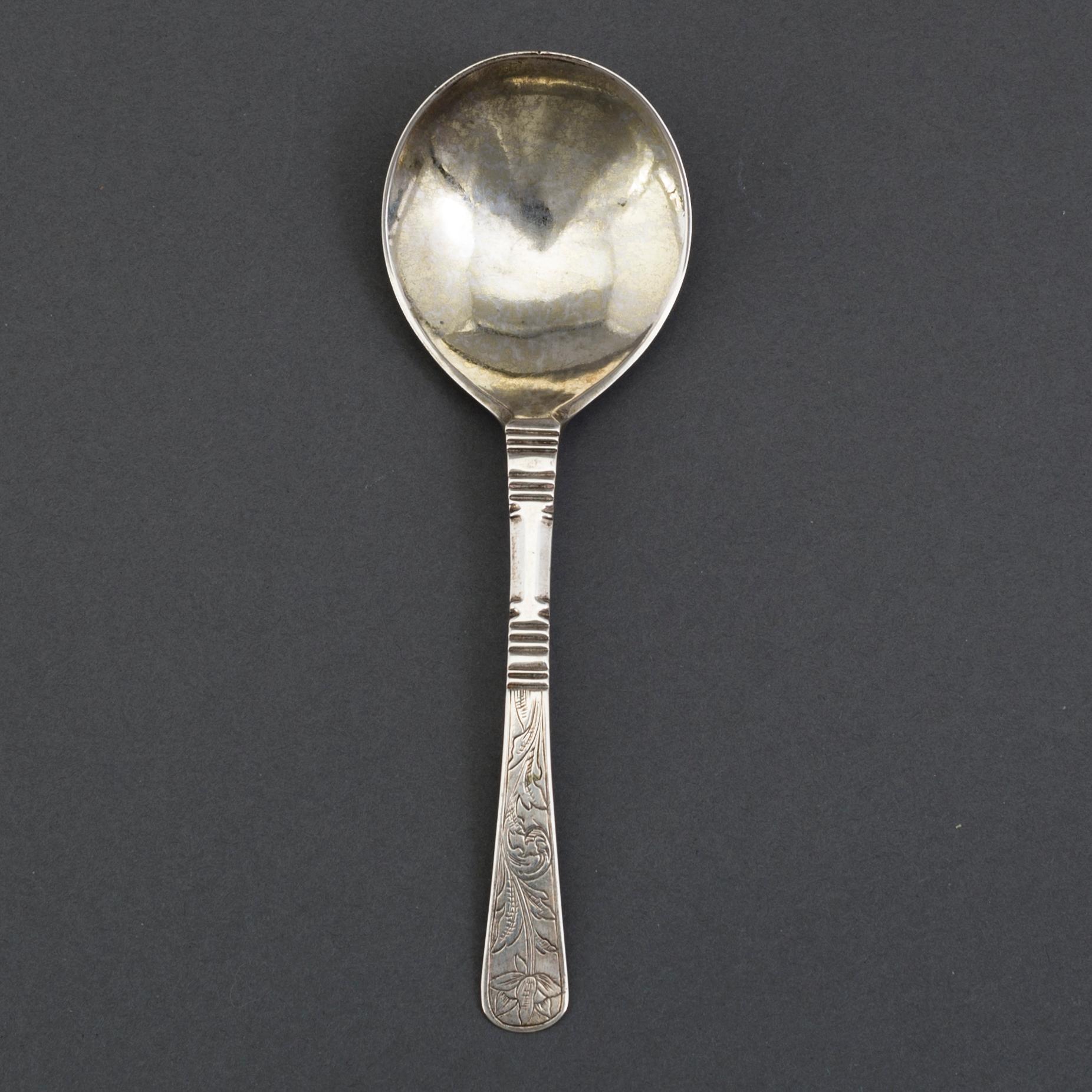 A Norwegian 18th century silver spoon, mark of Hans Pettersen Blytt (Bergen 1711-1759).