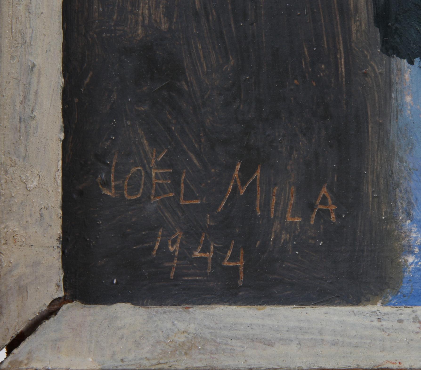 JOEL MILA, olja på pannå, sign o dat 1944.
