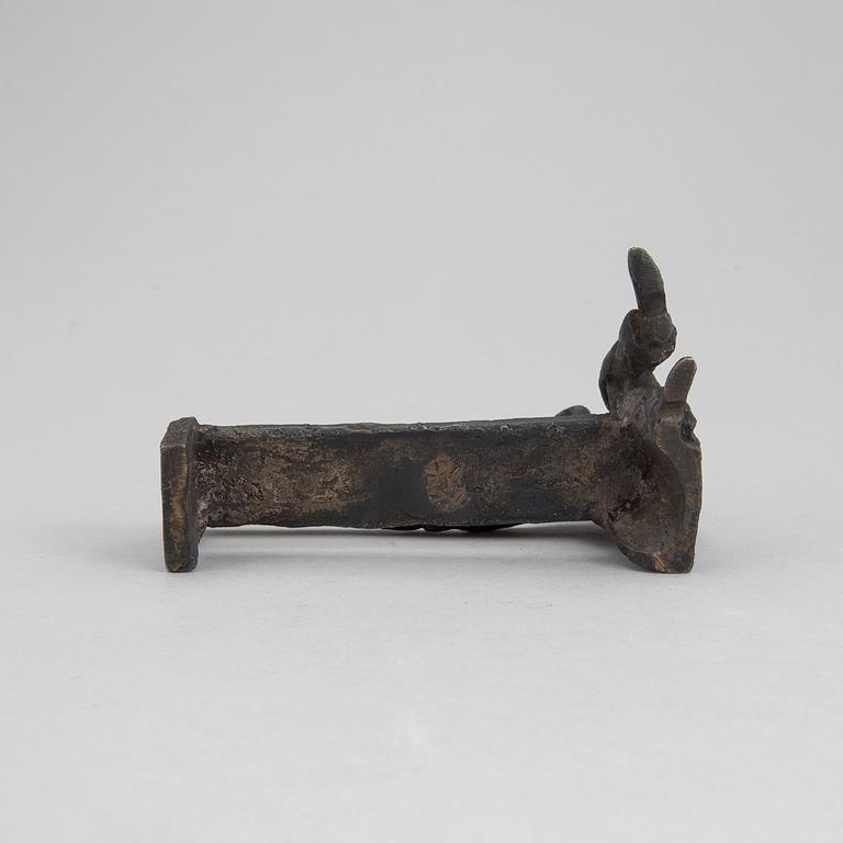 KG BEJEMARK, skulptur, "Nils Ferlin", signerad.