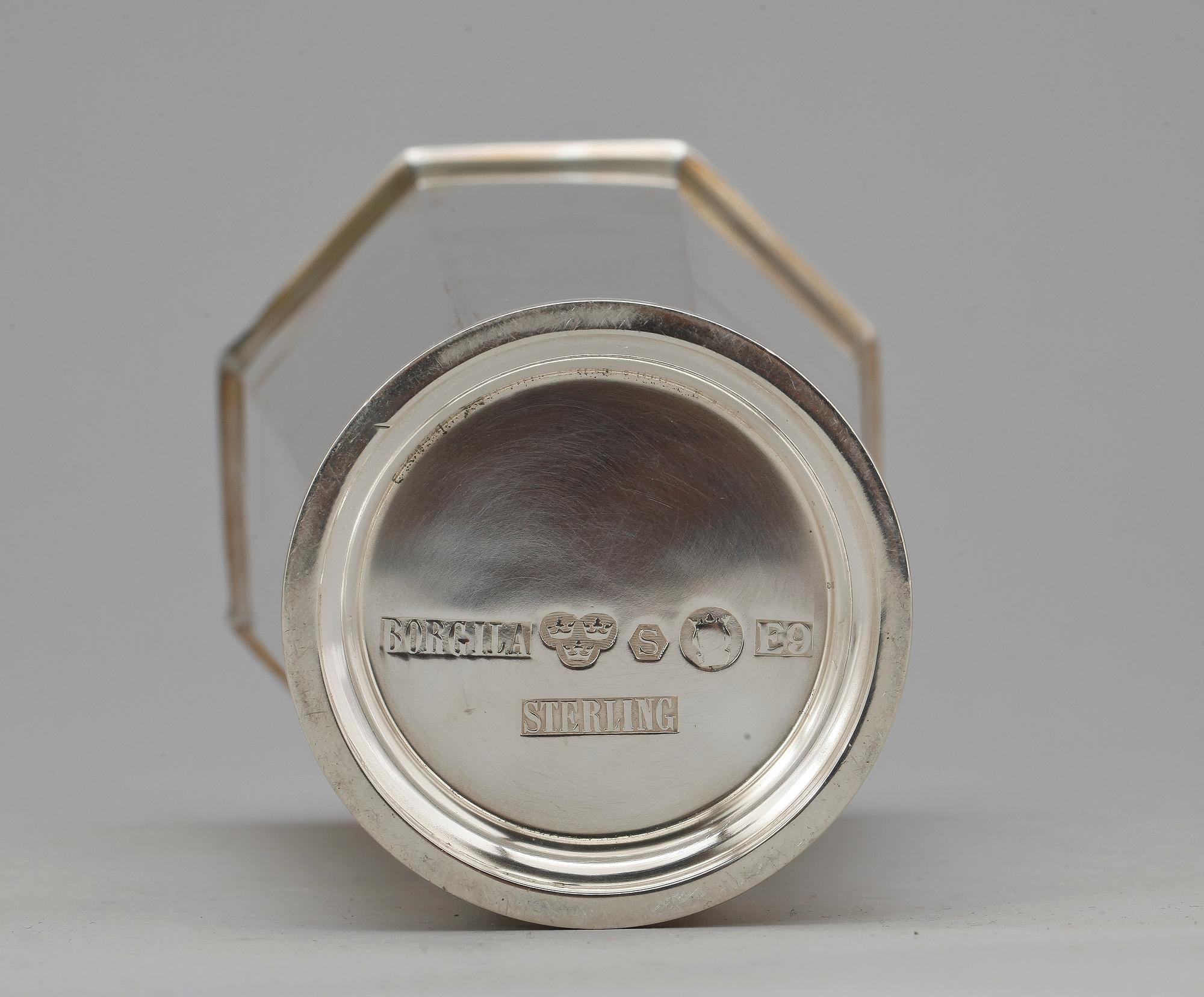 BÄGARE, sterlingsilver, Atelier Borgila, Stockholm, 1955, ca 340 gram.