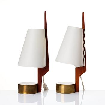 Hans Bergström, a pair of table lamps, model "751", ateljé Lyktan, Sweden 1940-50s.