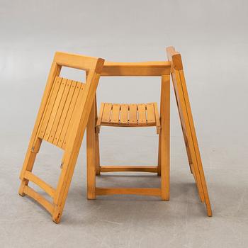 Aldo Jacober, 6 folding chairs for Bazzani, Italy 1970s.