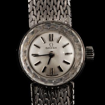 ARMBANDSUR, dam, 18k vitguld, OMEGA, omkring 1900-talets mitt, total vikt 27 g.