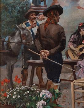 Hugo Birger, Spanskt torg med musikanter.