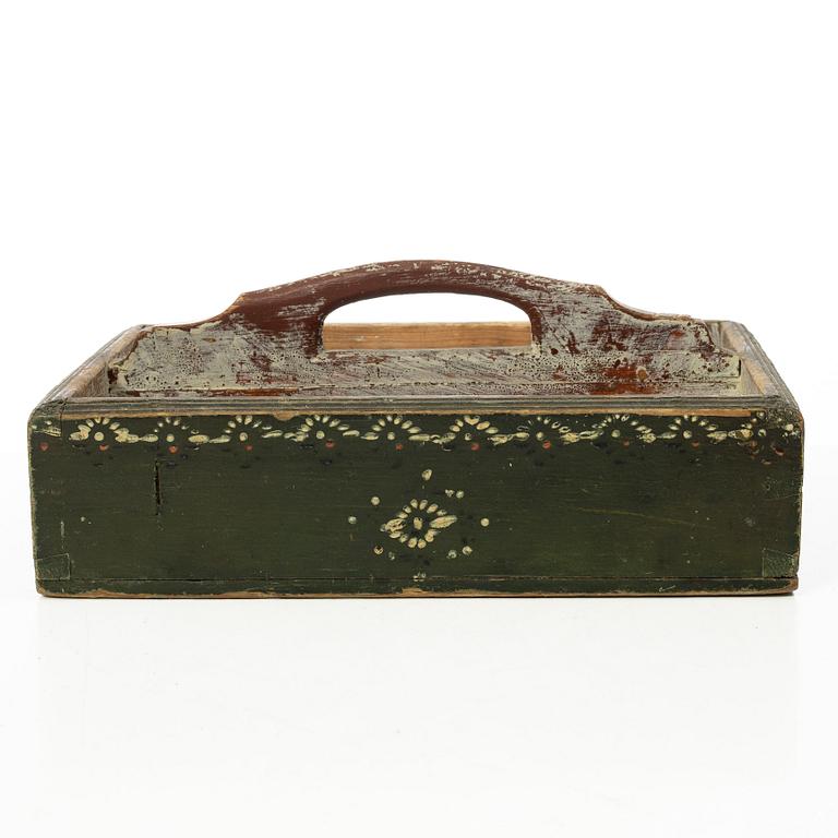 Besticklåda, allmoge, Jämtland, 1800-tal.