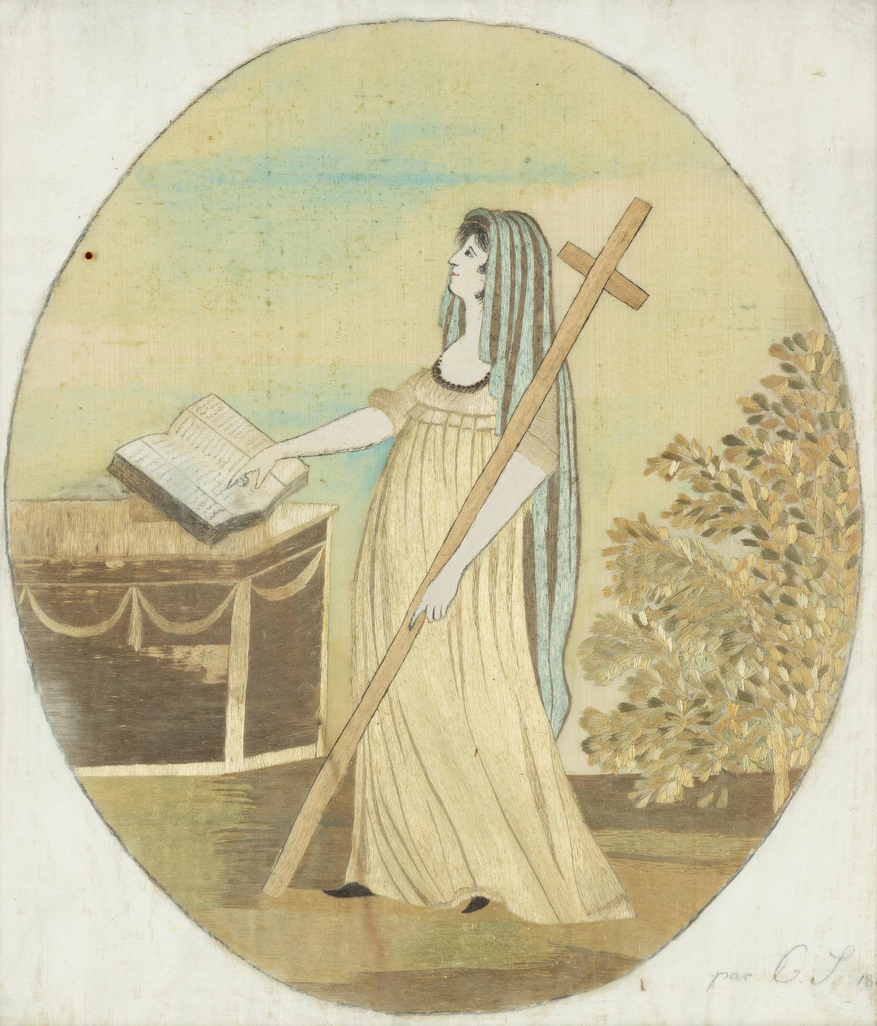 Three Empire silk embroderies, 1803.