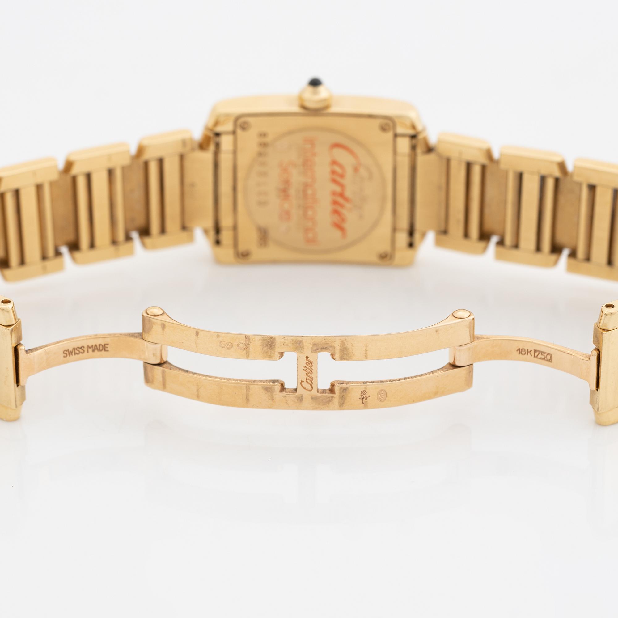 Cartier, Tank, Francaise, armbandsur, 20 x 18 (25) mm.