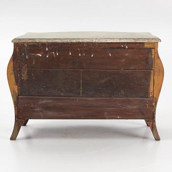 A Swedish rosewood parquetry and gilt brass-mounted rococo commode, Stockholm, later part 18th century.