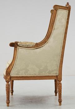 FÅTÖLJ. Frankrike, 1800-tal.