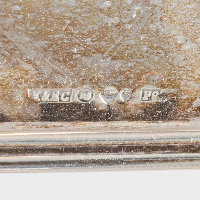 A pair of Swedish silver candlesticks, bearing the mark of K&EC, Gothenburg, 1965.