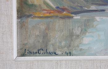 PALME, EINAR. Olja på duk, 2 st, sign, en dat -49.