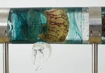 A Kjell Engman glass part sculpture group, Kosta Boda, Sweden 1997.