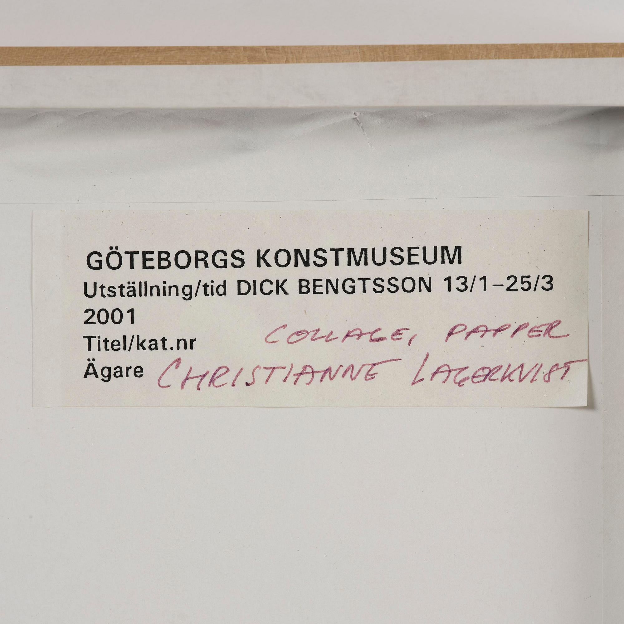 Dick Bengtsson, Utan titel.