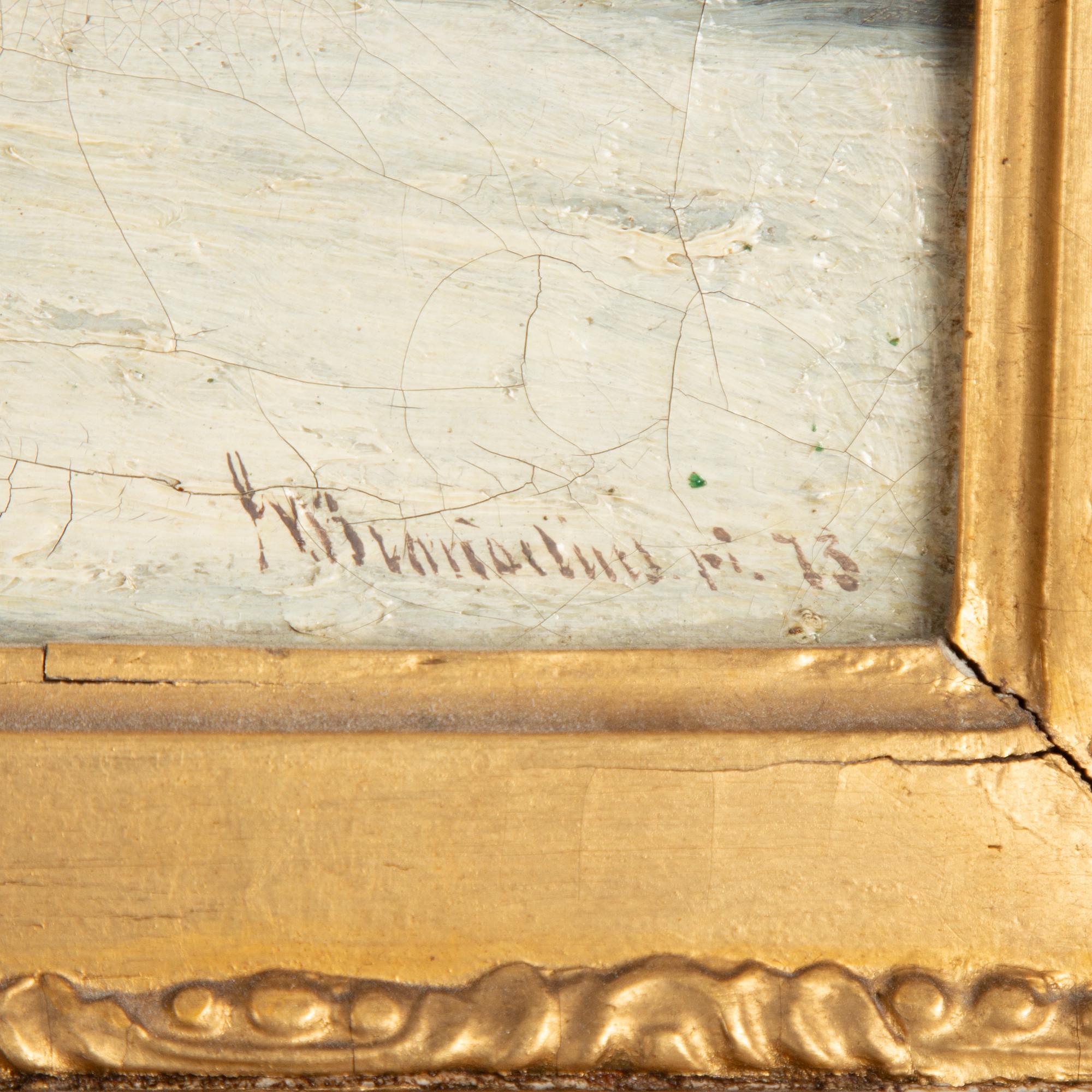 Gustaf Brandelius, Jakthundar i vinterlandskap.