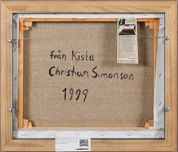 CHRISTIAN SIMONSON, olja på duk, signerad a tergo och daterad 1999.