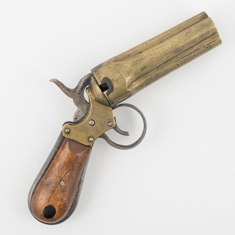 A Swedish percussion revolver, 'Aledalare', second half of the 19th Century.