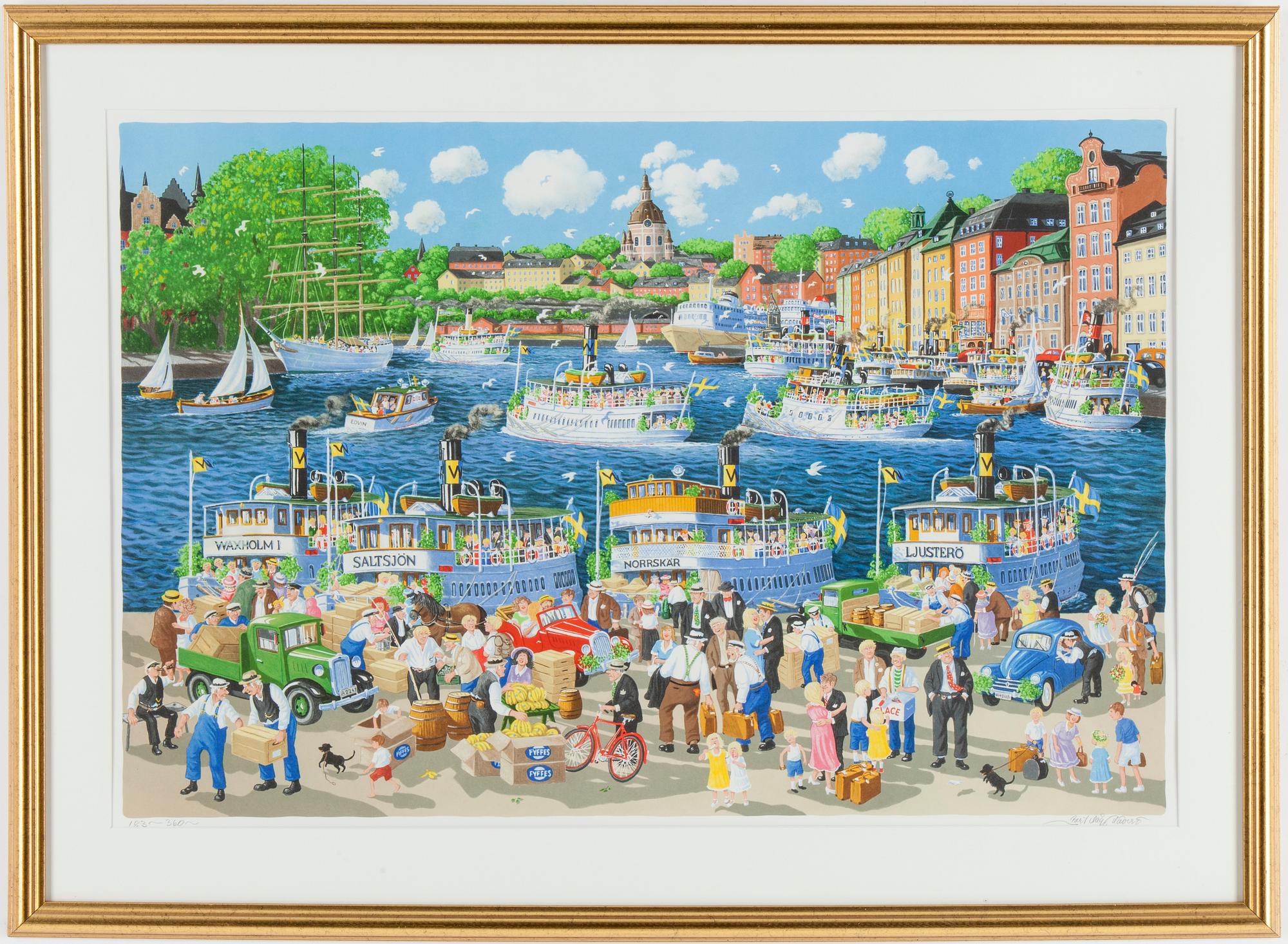 BERT  HÅGE HÄVERÖ, färglitografi. Signerad och numrerad 183/360.