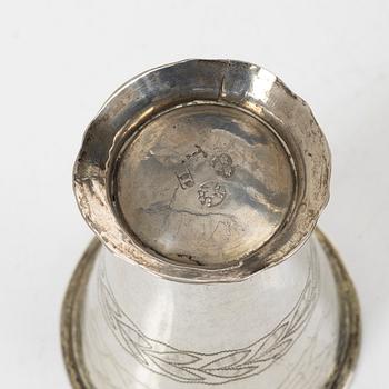 A Swedish silver beaker, mark of Johan Leffler, Falun 1777.