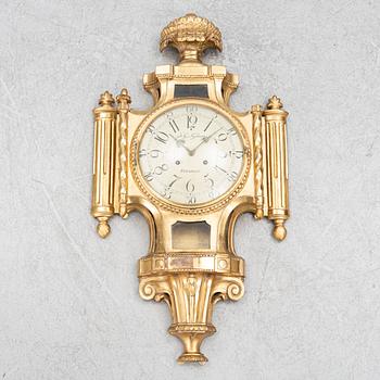 A Gustavian wall clock, by Johan Nyberg (master in Stockholm 1787-1801).