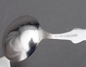 PARTI SILVER, 15 delar, bl.a Thorvald Marthinsen, Norge, 1900-talets första hälft. Vikt exkl delar med metall ca 571 g.