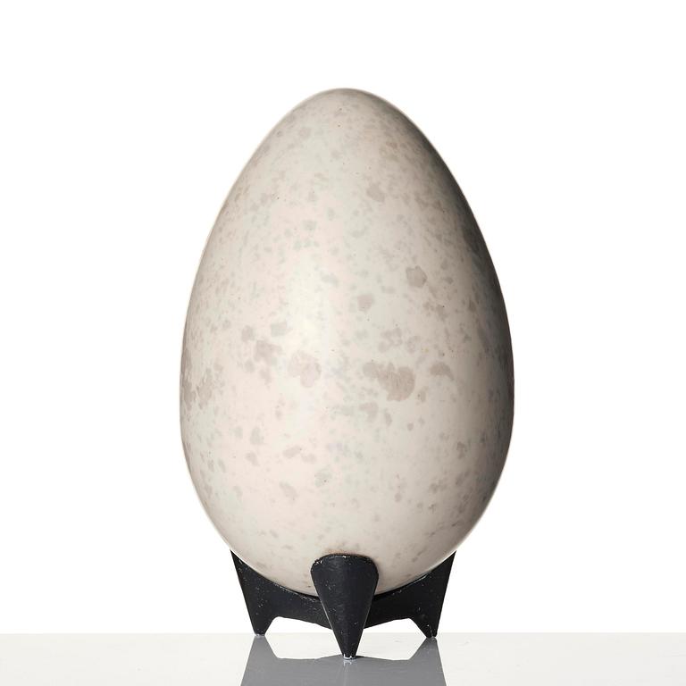 Hans Hedberg, a faience sculpture of an egg, Biot, France.