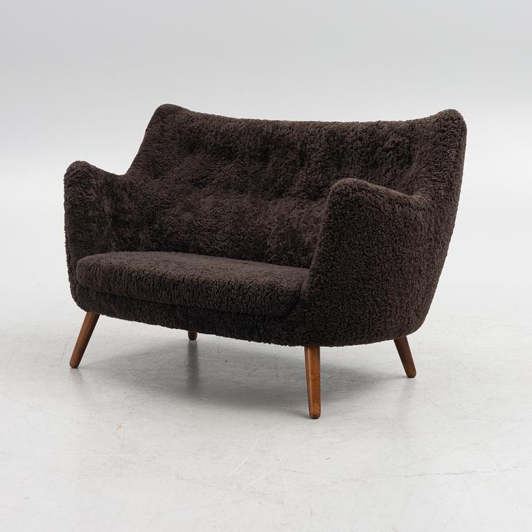 Finn Juhl, a 'Poet' sofa, Niels Vodder, mid 20th Century..