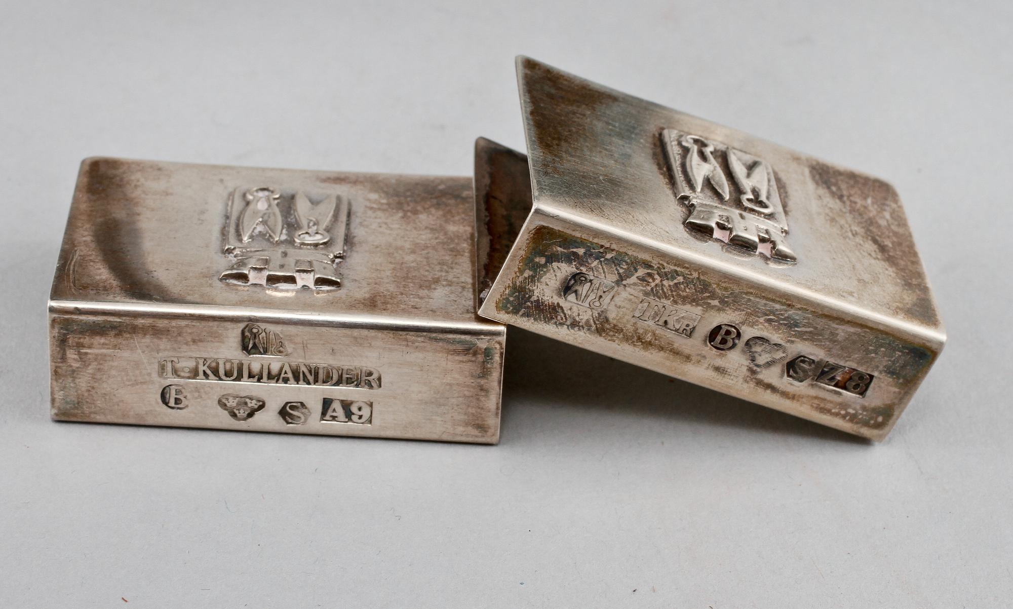 PARTI SILVER, 8 delar, 1900-tal. Vikt exklusive glasinsatser 340 gram.