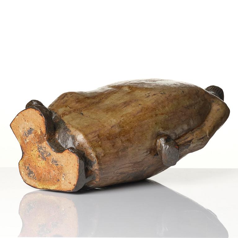 Åke Holm, a stoneware sculpture, "Mose trampar på lagtavlorna" (Moses Shatters the Tablets), Höganäs, 1950s.