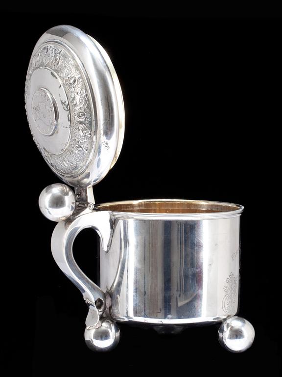 LOCKBÄGARE, silver. Barockstil. GAB, 1920, Stockholm. Vikt ca 357g.