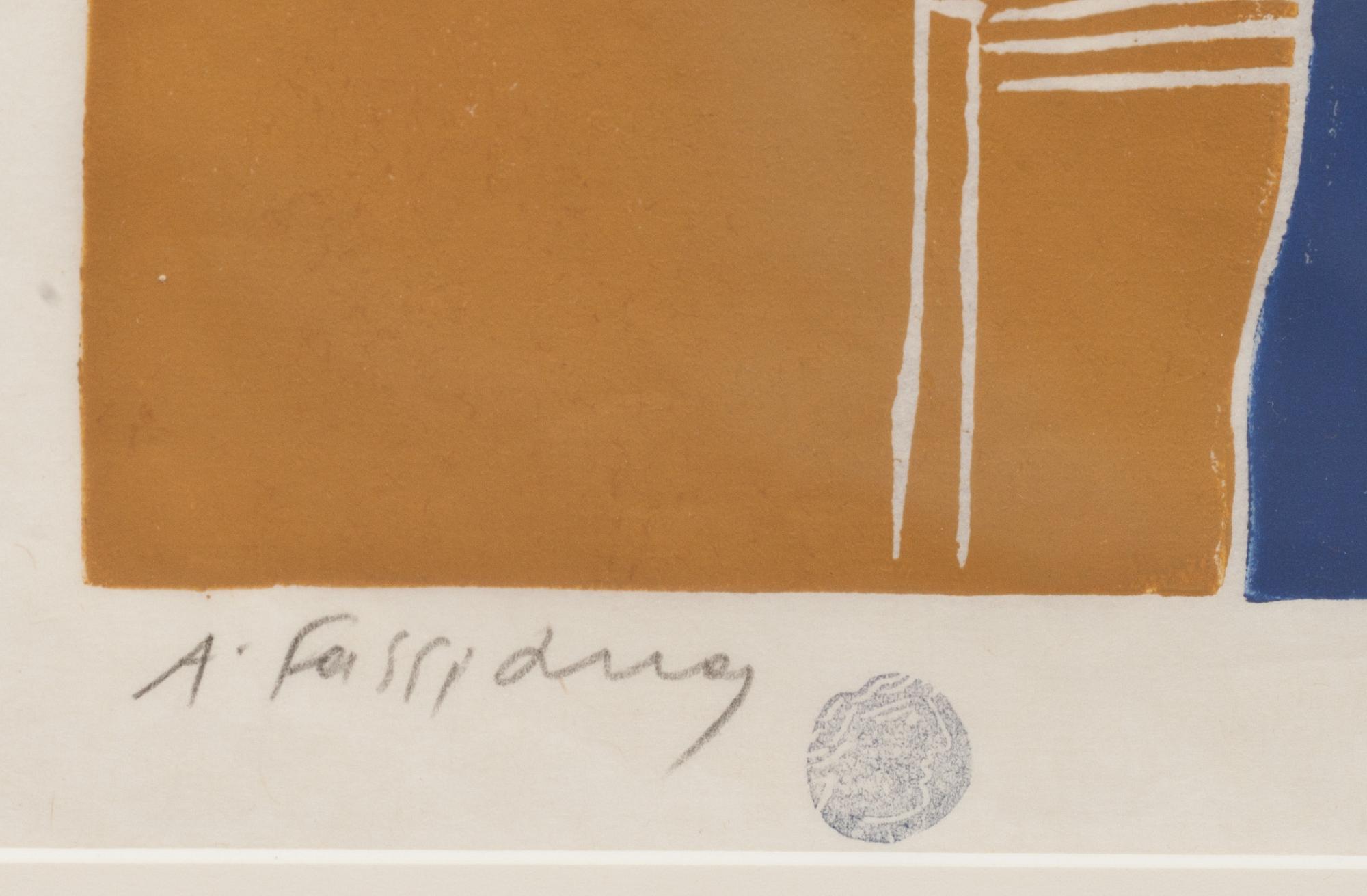 ALEXANDRE FASSIANOS, färglitografi, signerad och numrerad 46/80.