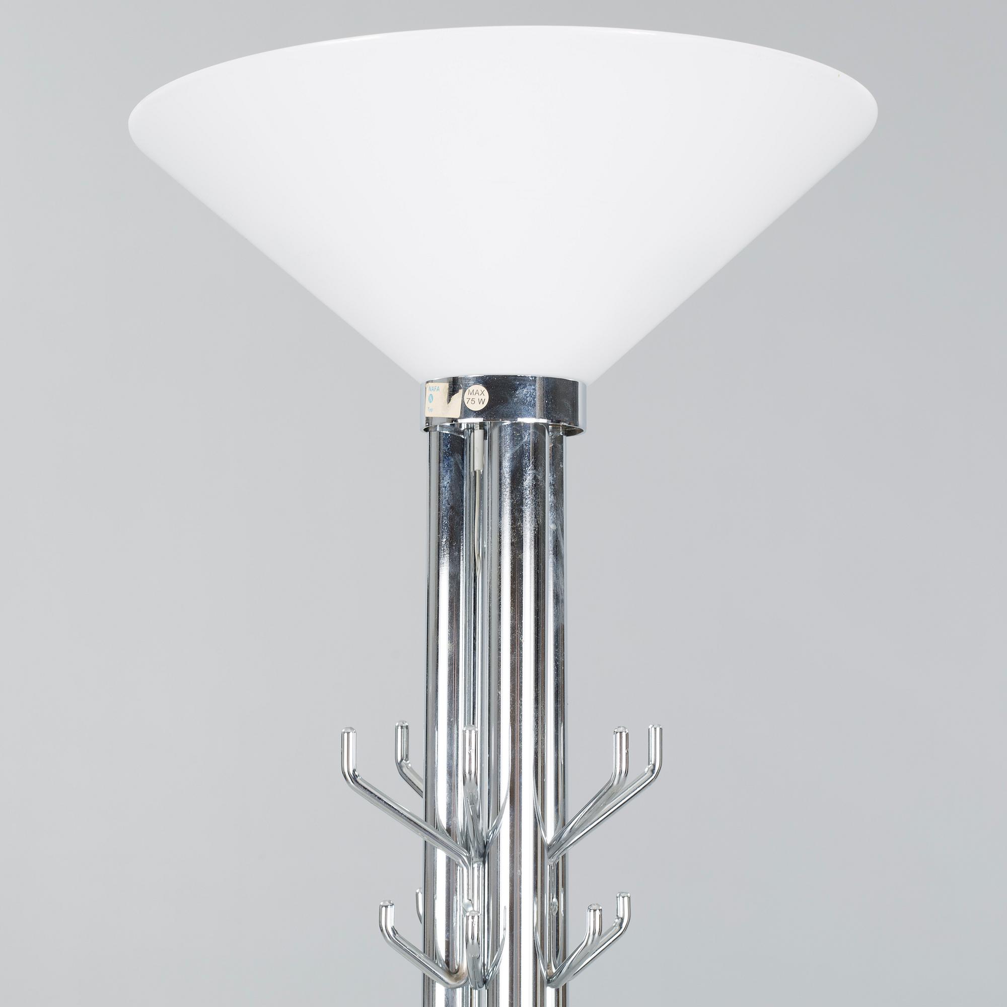 A floor lamp with coat hanger and umberella stand, by Nafa, late 20th century.