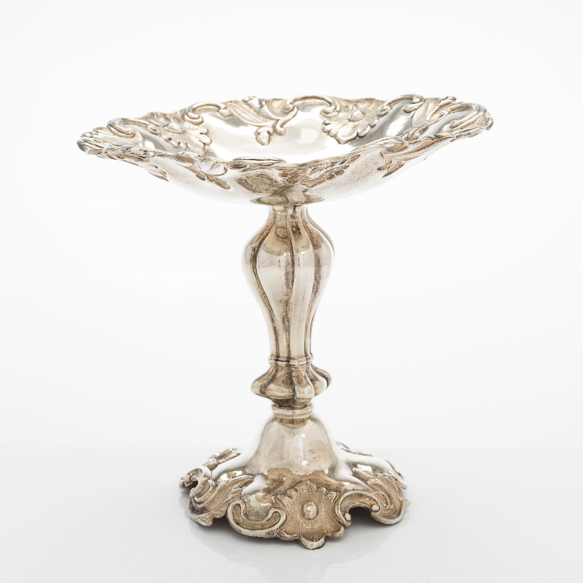 Uppsatsskål, silver, Sverige, 1852.