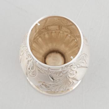 A Rococo style silver sugar caster, Swedish import marks, 20th Century.