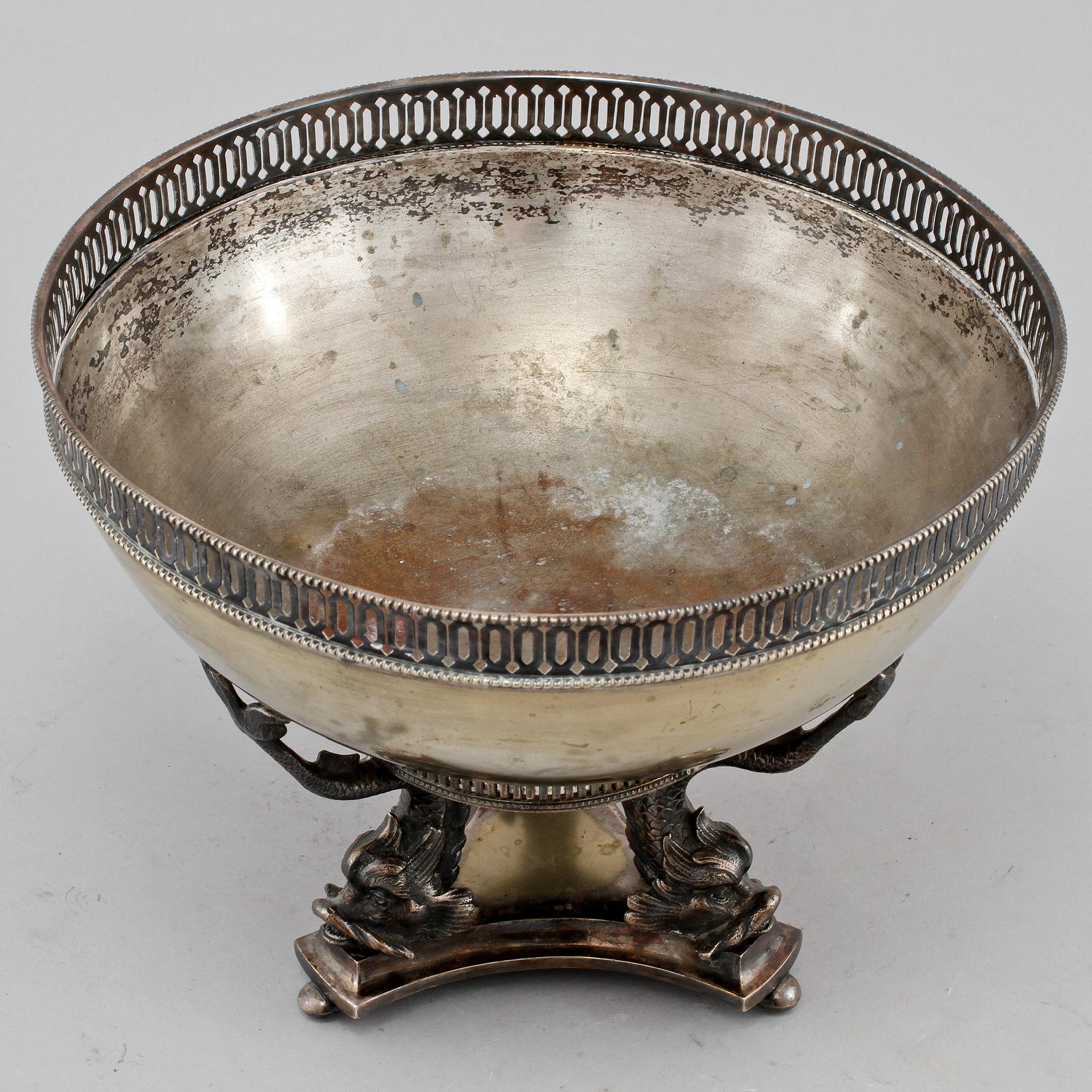 SKÅL, nysilver, empirestil, 1900-tal.