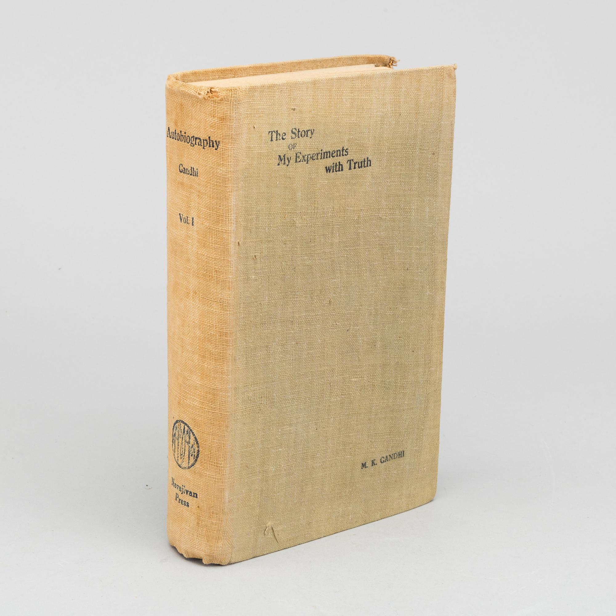 M.K GHANDI, "The story of my experiments with truth" vol.1 Navajivan press, Ahmedabad 1927.