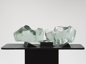 Edvin Öhrström, a cast glass sculpture, Lindshammar Glassworks.