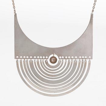 Tapio Wirkkala, necklace, "Half Moon", sterling silver. Westerback, Helsinki 1972.