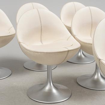 Six 'Venus' chairs by Johansson Design from the late 20th/early 21st century.