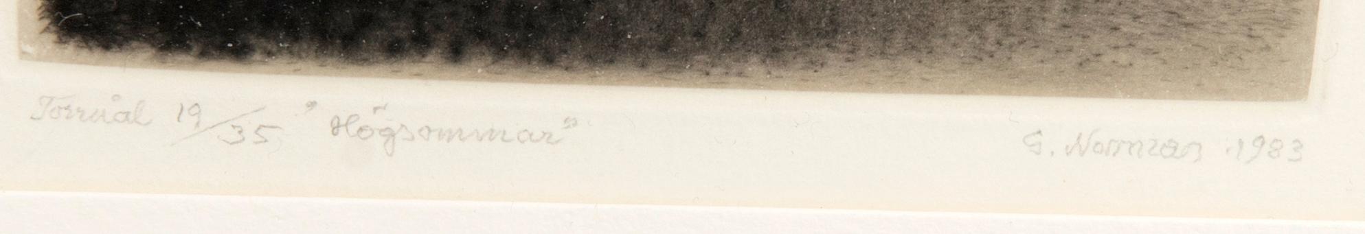 Gunnar Norrman, "Tarndalen (?) I" samt "Högsommar".