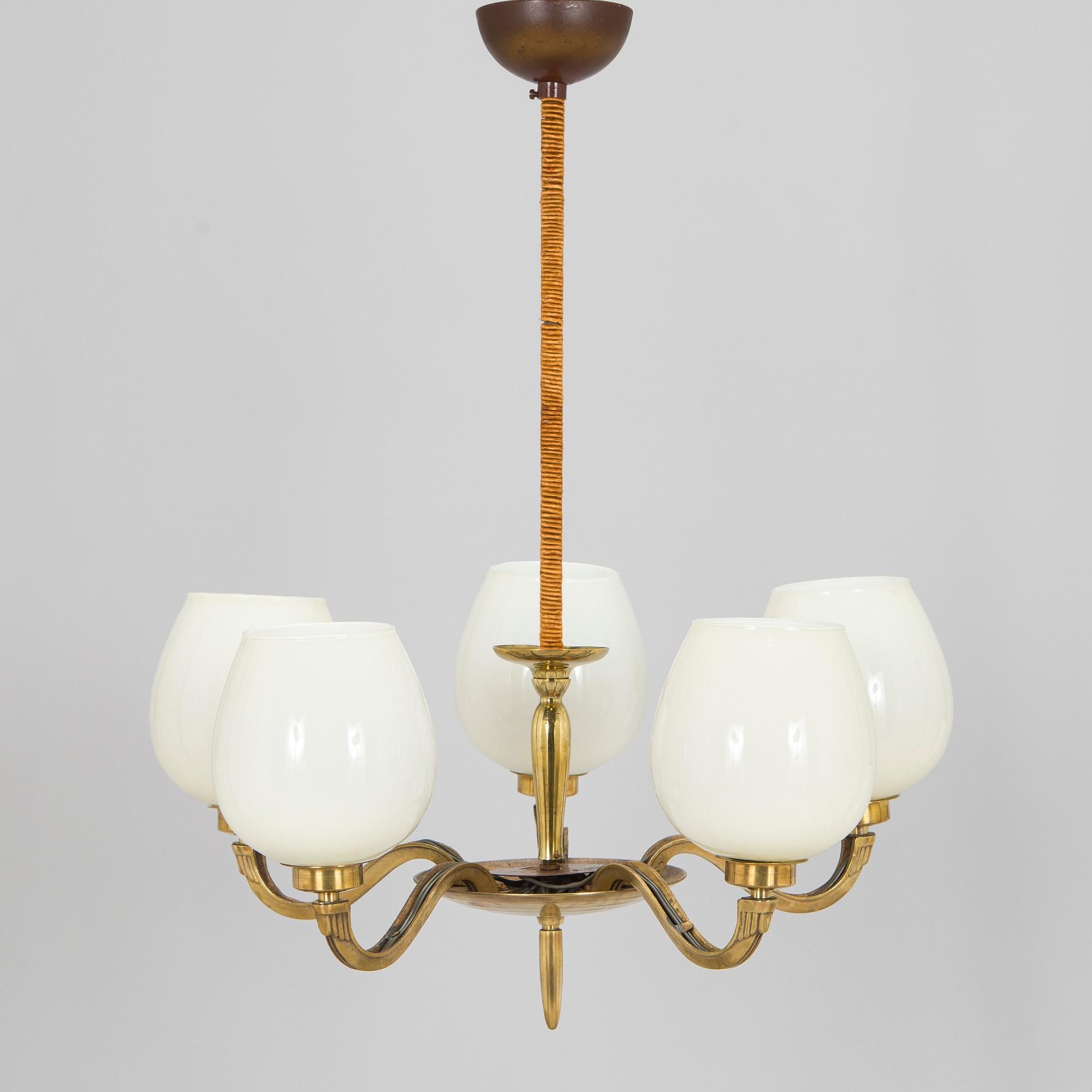 Paavo Tynell, taklampa modell 1381, Taito, 1930-tal.