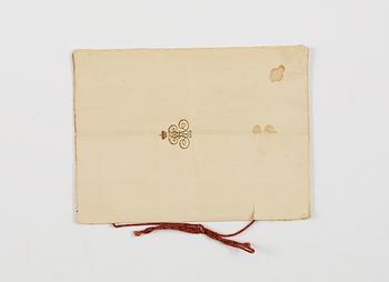 PROGRAMBLAD SAMT MINNESADRESS, tre stycken, Ryssland, 1905-1916.