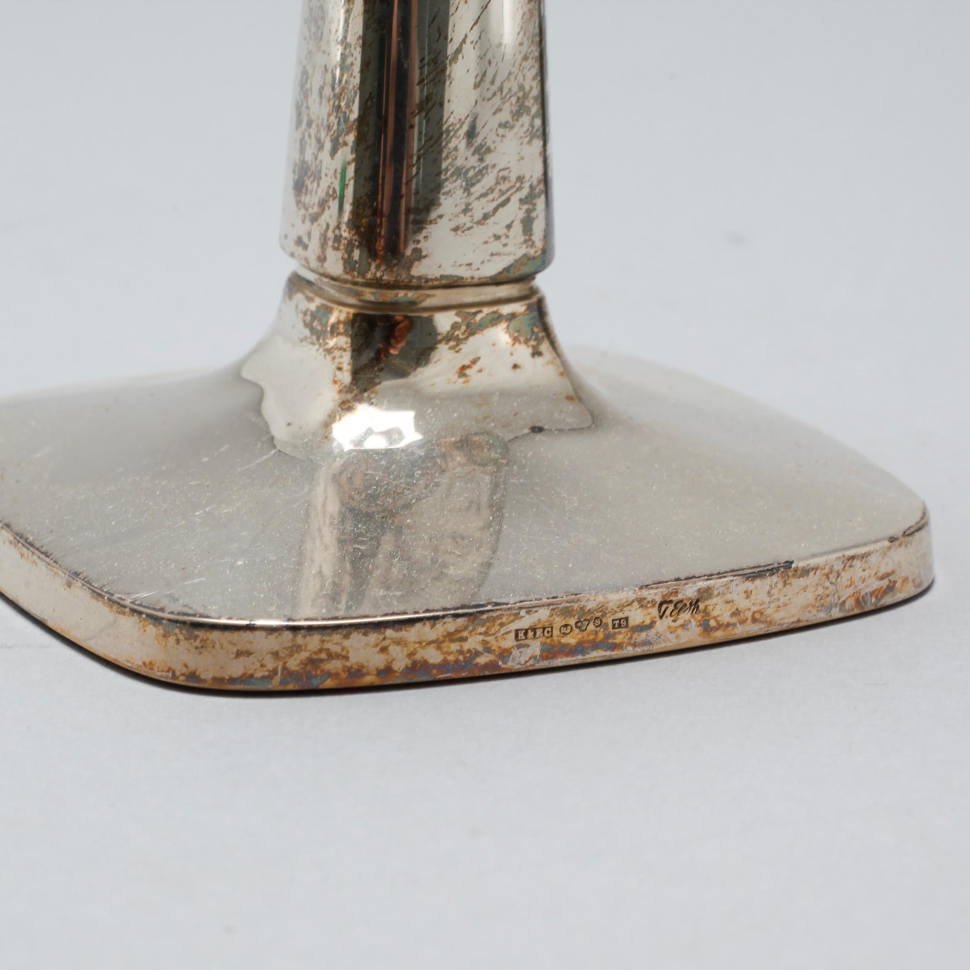 A pair of candlesticks by Thore Eldh for K&EC in Göteborg, 1960s.
