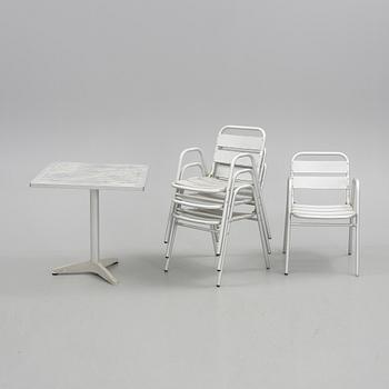 TRÄDGÅRDSGRUPP, 5 delar, 1900/2000-tal.