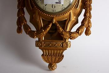 VÄGGPENDYL, gustaviansk stil, N Holmqvist, Stockholm.