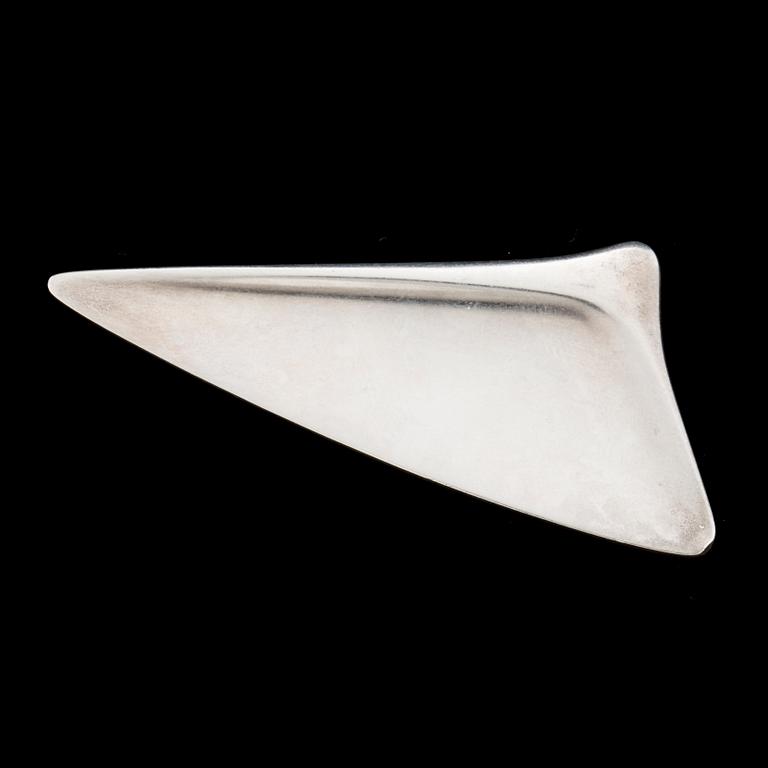 A silver brooch by Henning Koppel for Georg Jensen, after 1945.