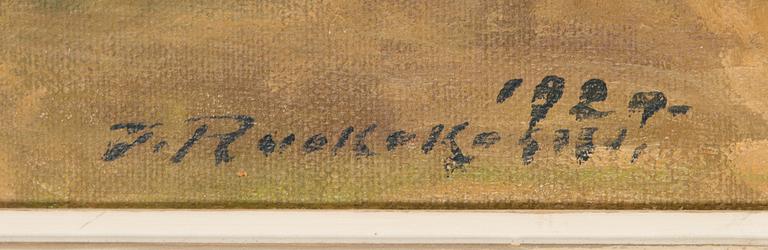Jalmari Ruokokoski, oil on canvas, signed and dated 1929.