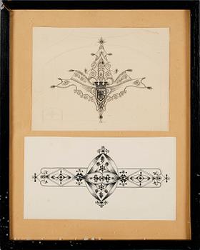 GÖSTA ADRIAN-NILSSON, 2 st, tuschteckningar, en monogramsignerad.